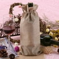 thumbnail image 2 of Spptty Wine Cover, 12pcs Simple Linen Fabric Wine Bag with Drawstring Champagne Decorative Cover, Wine Drawstring Bag, 2 of 8
