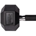 thumbnail image 4 of PRISP Rubber Encased Hex Dumbbell - Cast Iron Hand Weight for Home Gym, Exercise and Fitness with Rubber Grip; Sold Individually, 4 of 6
