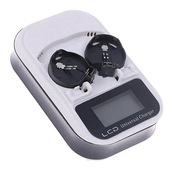 Intelligent Battery Charger LCD Lithium Button Charging USB Rechargeable Multifunctional US Plug