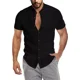 thumbnail image 1 of Camisa De Lino Hombre Caballero Moda Casual Italia, 1 of 8
