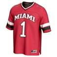 thumbnail image 2 of Unisex GameDay Greats #1 Red Miami University RedHawks Lightweight Collegiate Football Fashion Jersey, 2 of 4