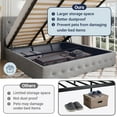 thumbnail image 6 of Allewie King Size Lift Up Platform Storage Bed Frame with Button Tufted Wingback Headboard, Light Grey, 6 of 12