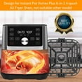 thumbnail image 3 of czcpp-Air Fryer Accessories for Instant Pot Vortex Plus 6 in 1 4 Quart Air Fryer Oven, 7.5''×7.5'' Square Food Grade Air Fryer Grill Pan Grill Plate Crisper Plate Replacement Parts Tray Rack, 3 of 4
