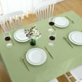 thumbnail image 3 of FOLINS&HOME Sage Green Rectangle 60 x 84 Inch Tablecloth - Waterproof & Wrinkle Free Heavy Duty Washable Polyester Table Cloths for Party, Banquet, Dining - Rectangular/Square, 3 of 8