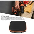 thumbnail image 7 of Waterproof Tool Bag, Shockproof Tool Box, Hard Travel Storage Carrying Protective Case for Cordless Drill/Driver, Fabric Accessory Storage Case for Electric Grinder Drill Convenient, 10.63x2.76x8.66", 7 of 7
