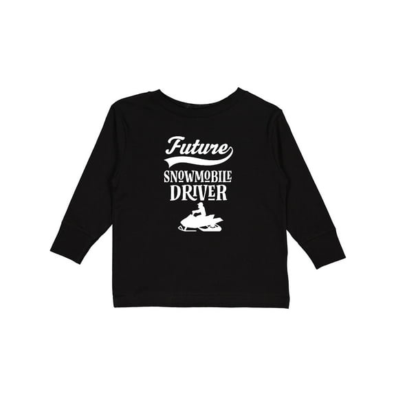 Inktastic Future Snowmobile Driver Snowmobiling Boys or Girls Long Sleeve Toddler T-Shirt