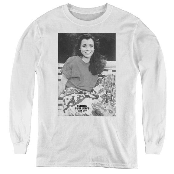 Ferris Bueller Sloane Youth Long Sleeve T-Shirt Tee White