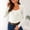 White, variant on Womens Long Sleeve Sweater Square Neck Tops Slim Fit Ribbed Knit Pullover Solid Color Casual Fashion Ribbed Tops