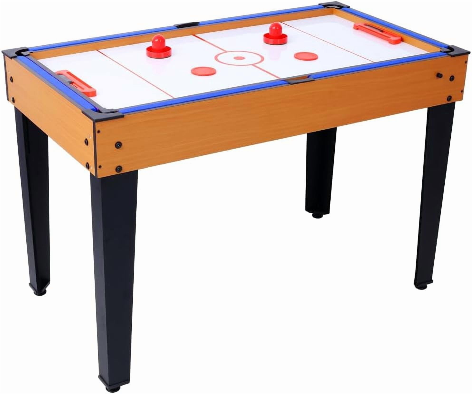 Acekid 5 in 1 Multi Game Table Combination Game Table Set with Foosball Table Pool Billiards Basketball Air Hockey Table Tennis Brown Blue