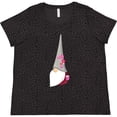 thumbnail image 3 of Inktastic Spring Gnome, Cute Gnome, Garden Gnome, Flowers Women's Plus Size T-Shirt, 3 of 5