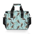 thumbnail image 7 of FORMRS Insulated Cooler Bag 24 Cans Capacity Soft Leakproof Lunch Box with Side Pockets, Swimming Otters Pattern, 7 of 7