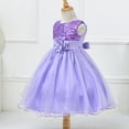 thumbnail image 4 of Bullpiano 3-10T Girl Sleeveless Sequins Formal Dress Princess Pageant Dresses Kids Prom Ball Gown for Wedding Party (White), 4 of 8