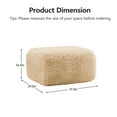 thumbnail image 3 of ZenNook Plush Cloud Ottoman for Modular Sectional, Comfy Compressed Footrest Stool, Fluffy Boneless Floor Ottoman for Living Room, Soft Plush Cushion Seat, No Assembly (Camel), 3 of 6