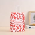 thumbnail image 3 of Valentines's Day Heart-shaped Handbag Kraft Paper Bag Gift Bag Bread Packaging Candy Shopping Bag, 3 of 7