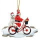 thumbnail image 2 of Santa Claus Christmas Pendant Acrylic Puppy Doll Bicycle Christmas Tree Hanging Suit, 2 of 5