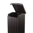 thumbnail image 4 of Keter Copenhagen 30-Gallon Resin Wood Plank-Style Trash Can, Brown, 4 of 11