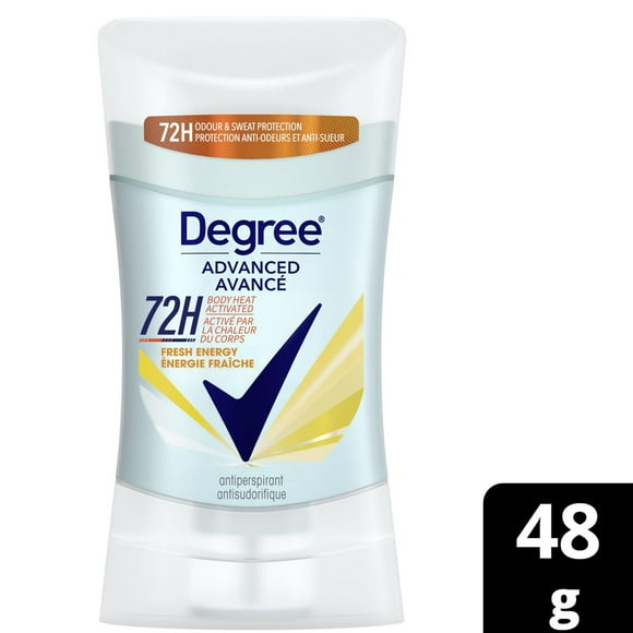 Degree Advanced Antiperspirant Stick, Deodorant for 72h Sweat & Odour Protection, Fresh Energy, with MotionSense® Technology