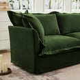 thumbnail image 6 of [Modern Green Chenille L Shape Sectional Sofa for Living Room - 4 Seater with Supple Armrests], 6 of 24
