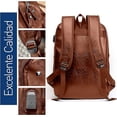 thumbnail image 4 of Mochila Antirrobo Bluelander de Cuero Sintético con Puerto USB, Café Bluelander Mochila antirrobo para laptop, 4 of 5