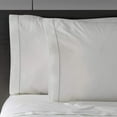 thumbnail image 2 of Vera Wang 400 Thread Count Sheet Set, Queen, White/Charcoal, 2 of 7
