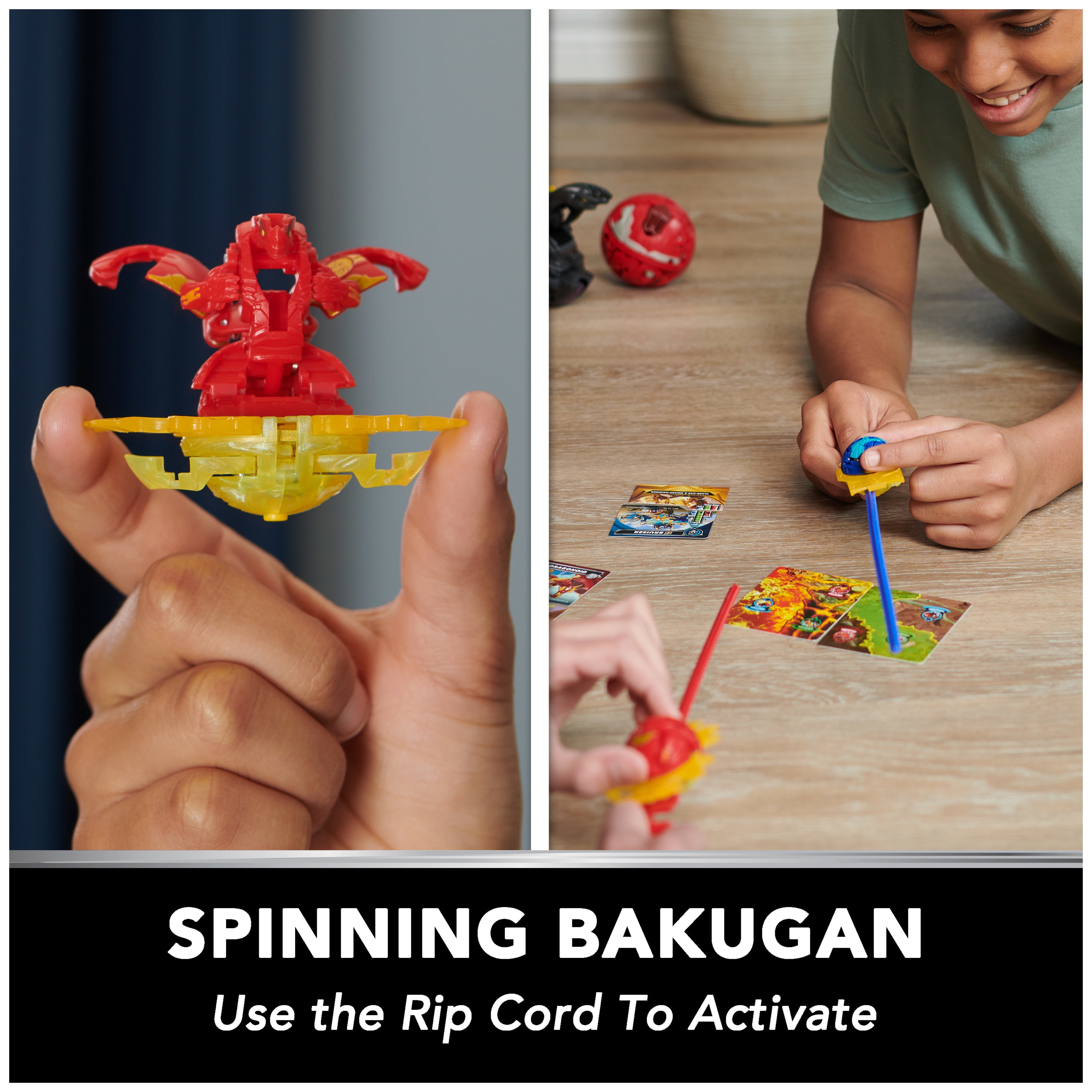 Bakugan Starter 3-Pack Spinning Action Figures, Special Attack Ventri,  Octogan and Trox 