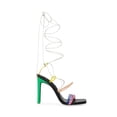 thumbnail image 6 of Steve Madden Unique Multi Strappy Tie Up Stiletto Heel Open Toe Heeled Sandals (Multi, 8), 6 of 9