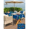 thumbnail image 5 of Outdoor Tablecloth with Umbrella Hole for Patio/Picnic/Party/Camping, Cartoon Tractor Waterproof Table Cloth Rectangle Table Cover Washable, Cute Beep Car Digger Shovel Truck Blue (52"x 70"), 5 of 8
