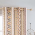 thumbnail image 3 of DONGPAI 2 Panels Bohemian Stripe Curtains, 52 x 108 Inch Geometric Print Grommet Indoor Outdoor Curtains Light Blocking for Living Room Bedroom Porch, 3 of 7
