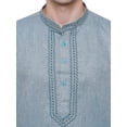 thumbnail image 4 of Maple Clothing Cotton Men's Embroidered Kurta Set Indian Apparel (Green, XL), 4 of 5