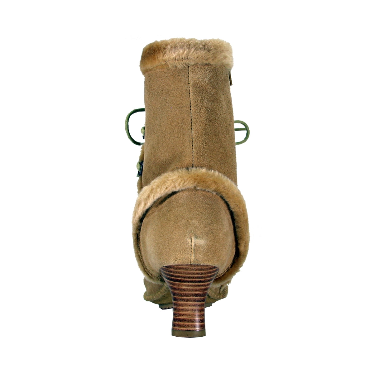 PEERAGE Viola Women Wide Width Fleece Lined Suede Dress Boots with Zipper BEIGE 6