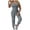 Gray, variant on TIHLMK Womens Jumpsuit Womens Fashion Button Solid Casual Camis Sleeveless Suspender Jumpsuit Gift for Women