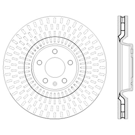 Centric 121.33133 Disc Brake Rotor Fits select: 2016-2018 AUDI A7, 2011-2018 AUDI A8