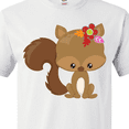 thumbnail image 4 of Inktastic Cute Squirrel, Squirrel With Flowers, Fluffy Tail T-Shirt, 4 of 5