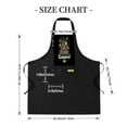 thumbnail image 4 of 2 Pack Adjustable Bib Apron with Front Pocket Decorative ' GARDEN ' Design & Colorful Plants Perfect for Cooking & Gardening, 4 of 5