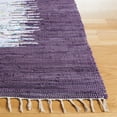thumbnail image 3 of SAFAVIEH Montauk Tennyson Geometric Cotton Area Rug, Ivory/Purple, 4' x 6', 3 of 11