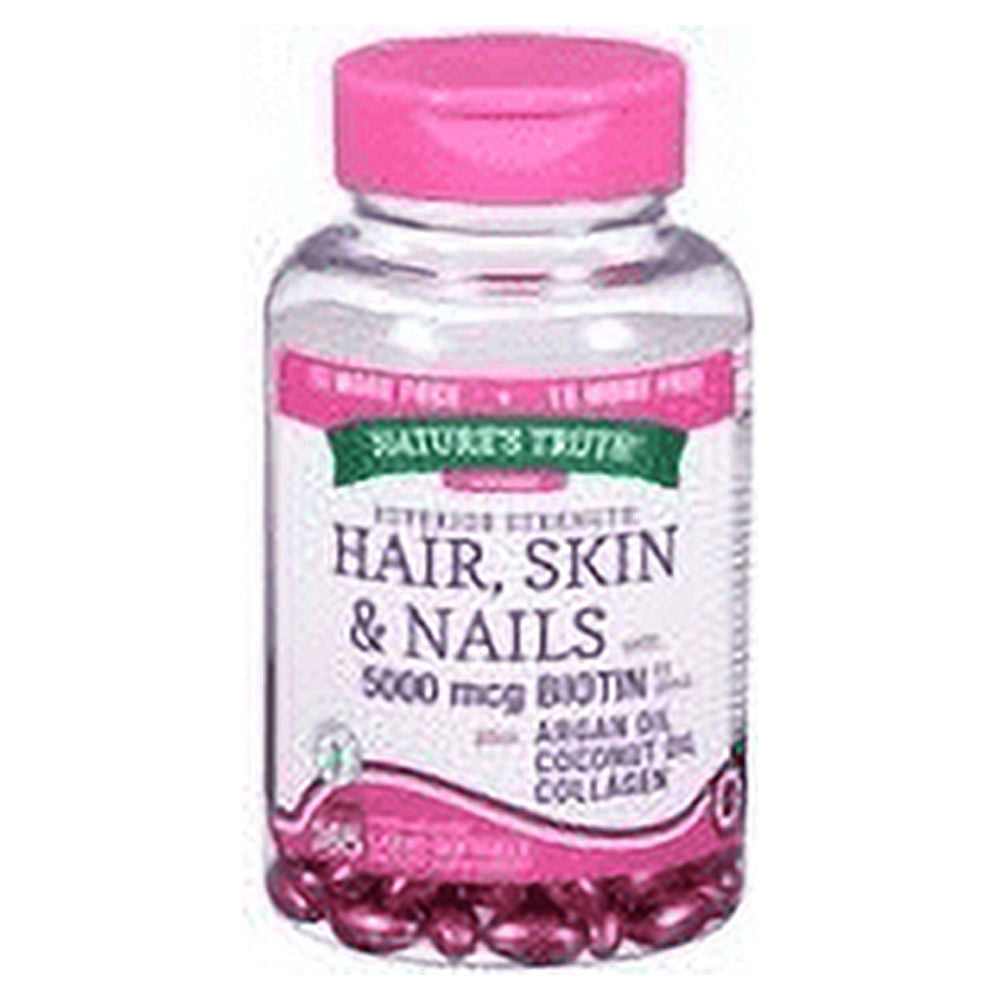 Natures Truth Superior Strength Hair, Skin and Nails with 5000mcg Biotin Softgels, 165 Ea, 6 Pack