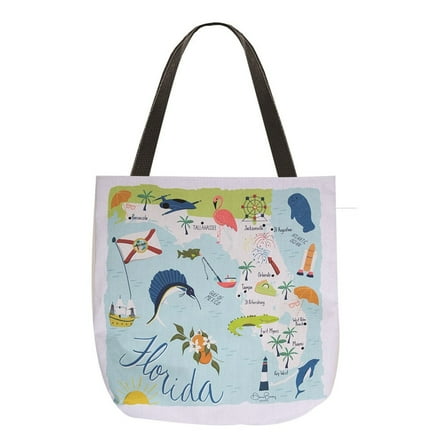 Florida Map 18" Tote Bag