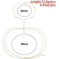 thumbnail image 2 of 1pc Alloy Rhinestone Sexy Layered Body Chains Bikini Body Chain Jewelry for Women Golden 560~900mm, 2 of 9