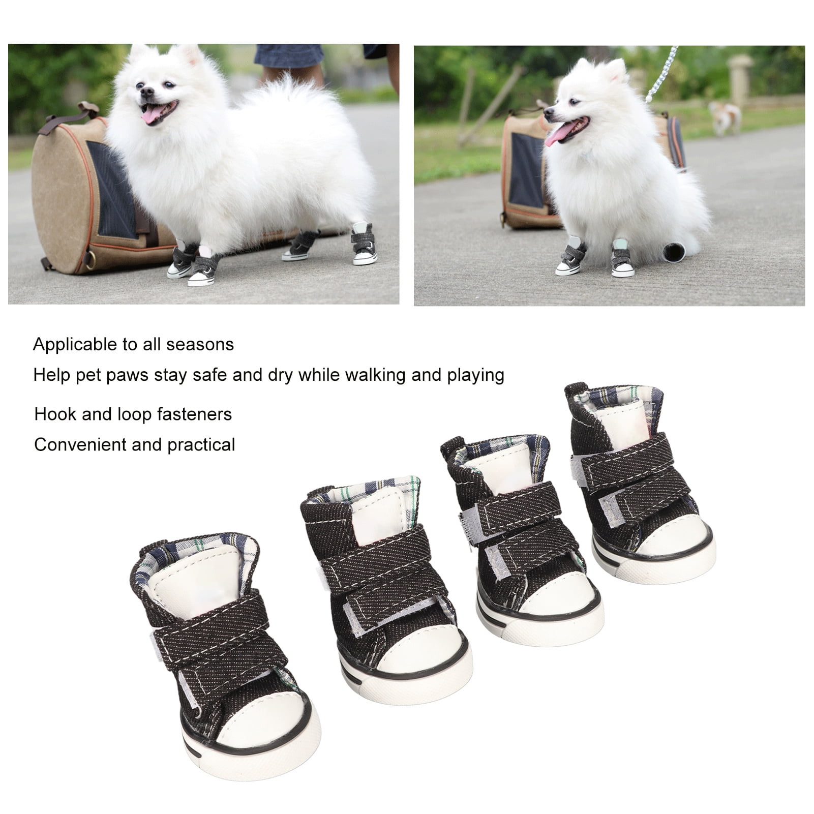 Puppy Shoes 4Pcs Breathable Dog Walking Shoes Chihuahua Puppy Nonslip Boots Dog Shoes Sneaker Dog Paw Protector For Outdoor Walking Sports And Hot