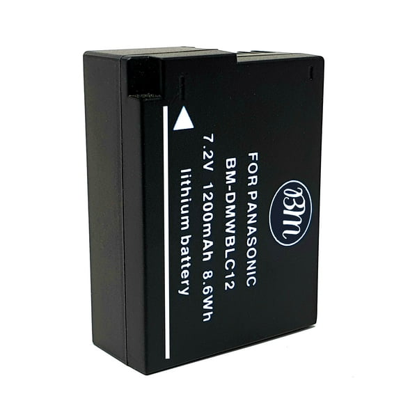 BM High Capacity DMW-BLC12 Battery for Panasonic DC-FZ1000 II DC-G95 DMC-G85 DMC-GH2 DMC-G5 DMC-G6 DMC-G7 DMC-GX8 FZ200 FZ300 FZ1000 DMC-FZ2500 Camera