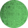 thumbnail image 1 of Ahgly Company Indoor Round Oriental Emerald Green Industrial Area Rugs, 4' Round, 1 of 4