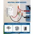 thumbnail image 4 of Kit de interruptor de luz inalámbrico DEWENWILS 15A de alta potencia, alcance de 100 m, 4 of 7