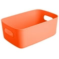 thumbnail image 1 of Storage Basket Solid Color Space-Saving Plastic Tissue Makeup Holder Home Decor, 1 of 8
