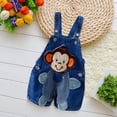 thumbnail image 6 of ZHUASHUM Pants For Boys Girls Toddler Cute Cartoon Jean Summer Children'S Pants Baby Jumpsuit Monkey Outfit Suspenders Denim Shorts 18-24 Months H, 6 of 9