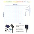 thumbnail image 1 of 300 LED Solar Curtain Light With Remote Control 8 Lighting Modes, IP65 Waterproof Copper Wire Lights For Christmas Party Wedding Home Bedroom Garden Wall Decorations, 1 of 4