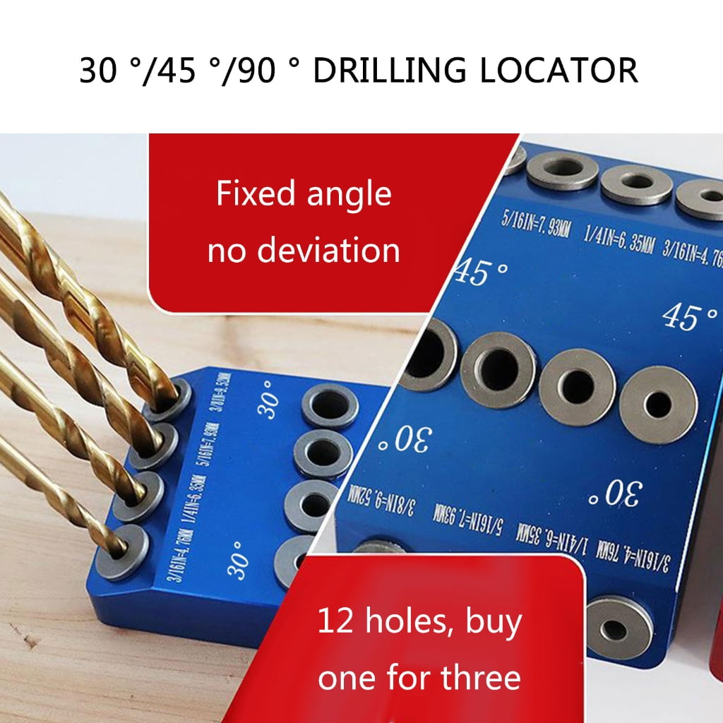lanema 30 45 90 Degree Angle Drill Guide Jig Drill Guide 4 Size Drill Jig for Angled