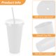 thumbnail image 3 of Toorise - 12 vasos con tapa y pajita de plástico reutilizables de 24 oz, vasos creativos con purpurina para café helado, tazas de gran capacidad para agua, café, batidos, jugos y cócteles., 3 of 8