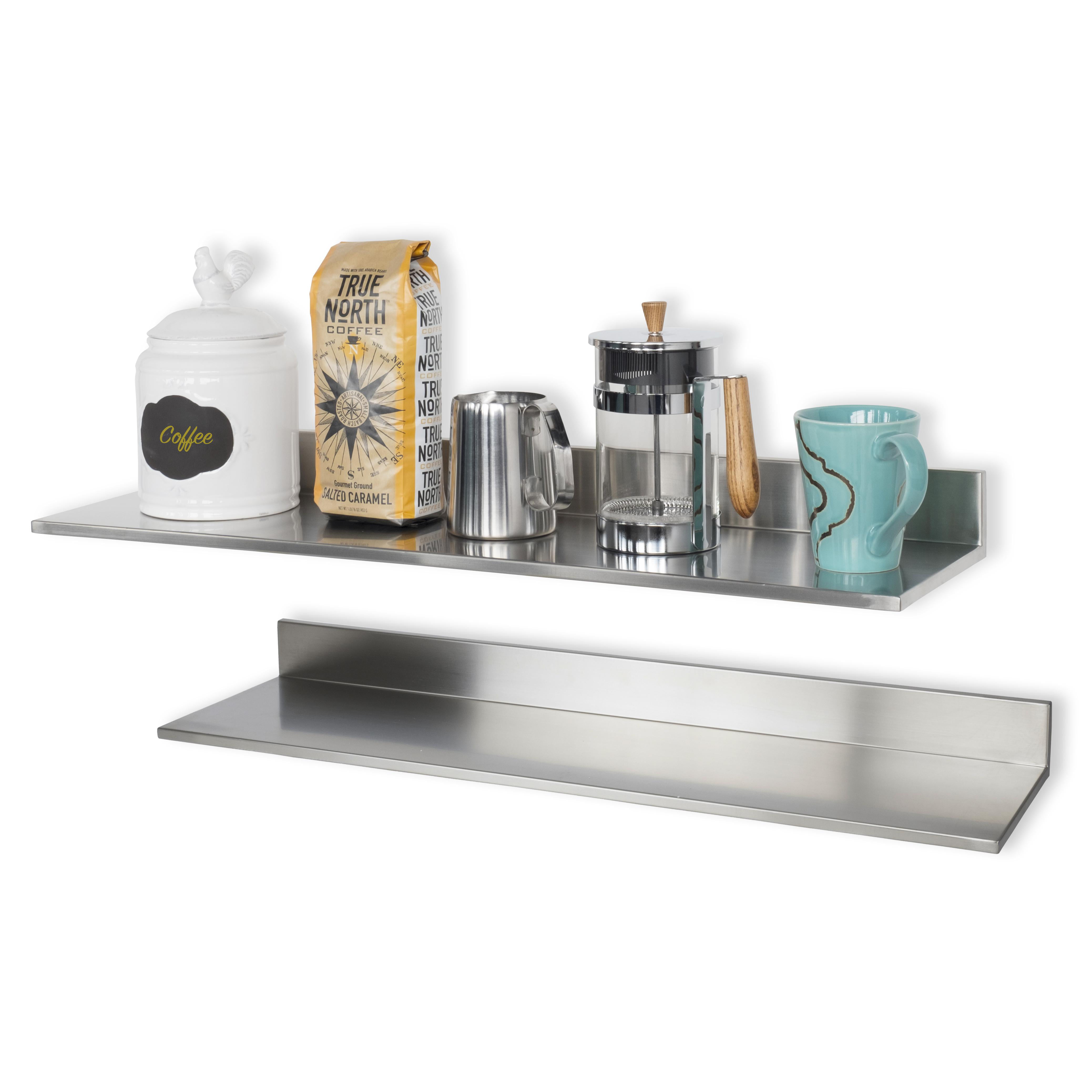 51mm Space Saving Floating Wall Shelves Coffee Station Organizer