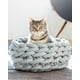 thumbnail image 3 of Cesta hecha a mano para mascota, perro, gato, cuerda gruesa de algodón trenzado, almohada suave para dormir, cachorro, gatito, lana tejida (40 cm, color gris) oso de fresa Electrónica, 3 of 4