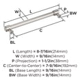 thumbnail image 5 of Amerock Faircrest 7-9/16 inch (192mm) Center-to-Center Satin Nickel Cabinet Pull, 5 of 6